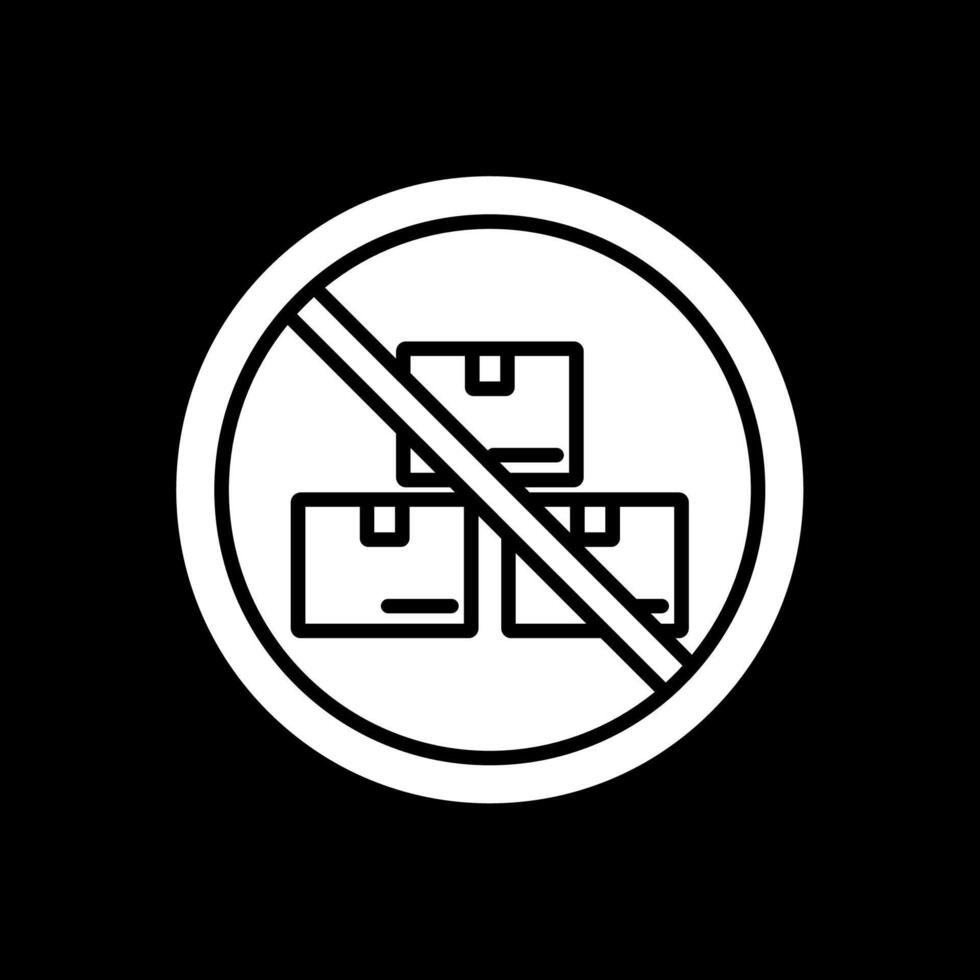 Prohibited Sign Glyph Inverted Icon Design vector