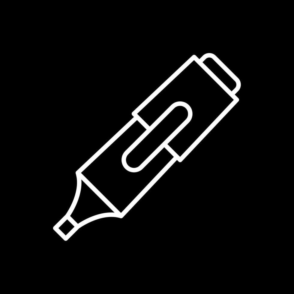 Highlighter Line Inverted Icon Design vector