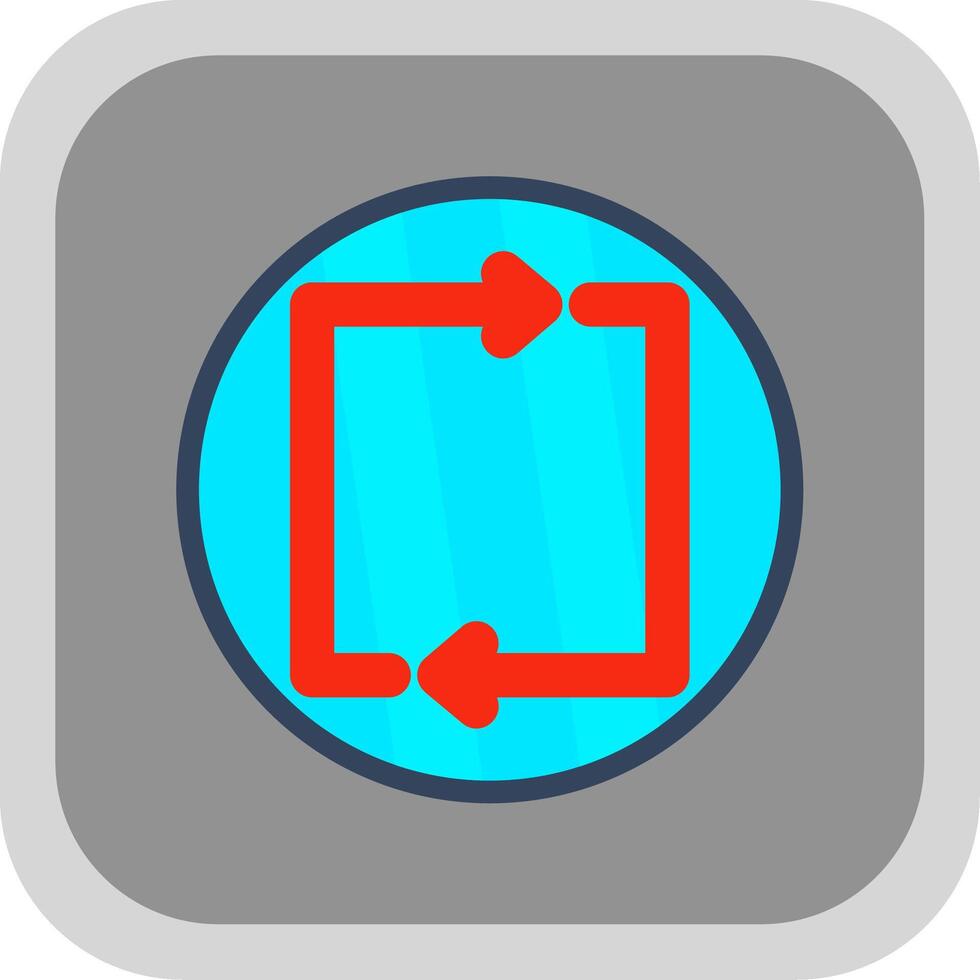 Loop Flat round corner Icon Design vector