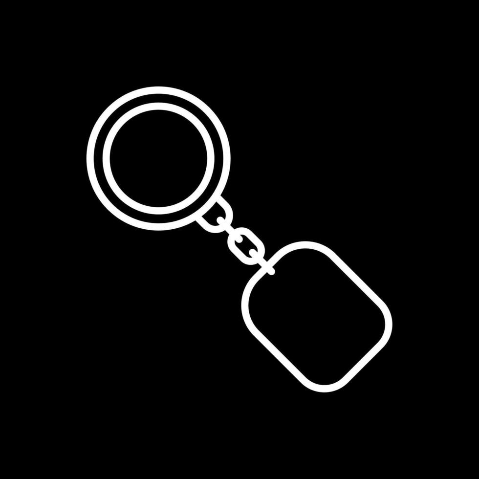 Key Ring Line Inverted Icon Design vector