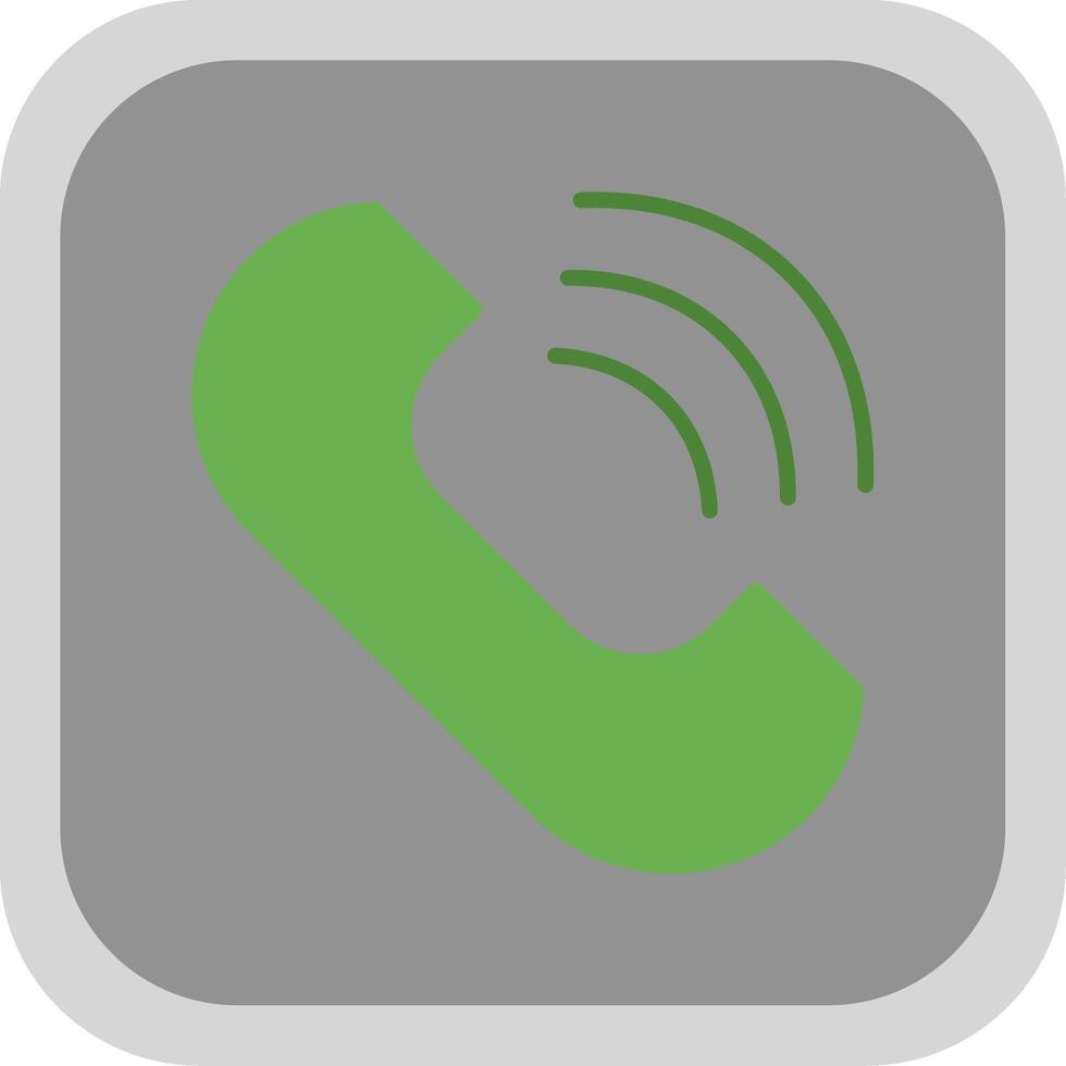 Phone Flat round corner Icon Design vector