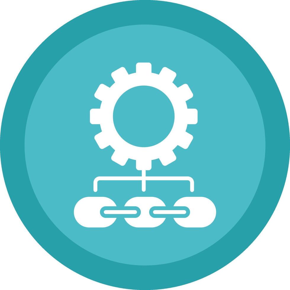 Supply Chain Management Glyph Due Circle Icon Design vector