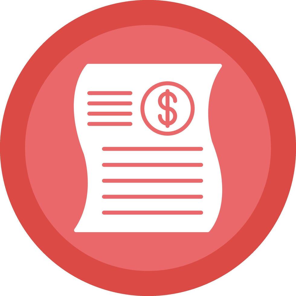 Bill Glyph Due Circle Icon Design vector