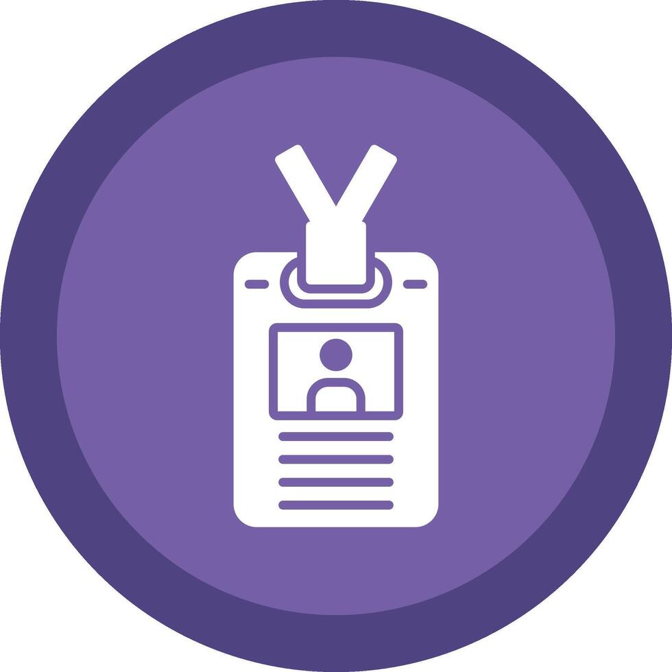 Employee badge Glyph Due Circle Icon Design vector
