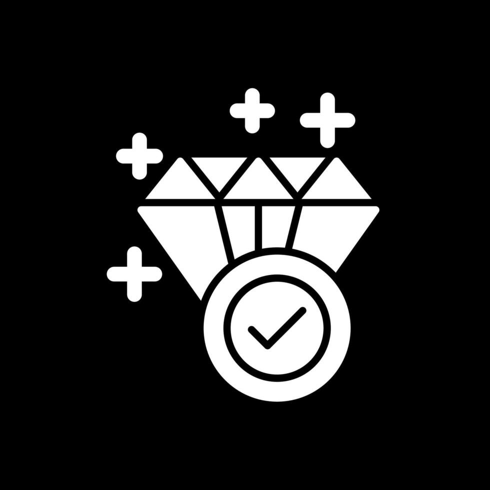 Diamond Glyph Inverted Icon Design vector