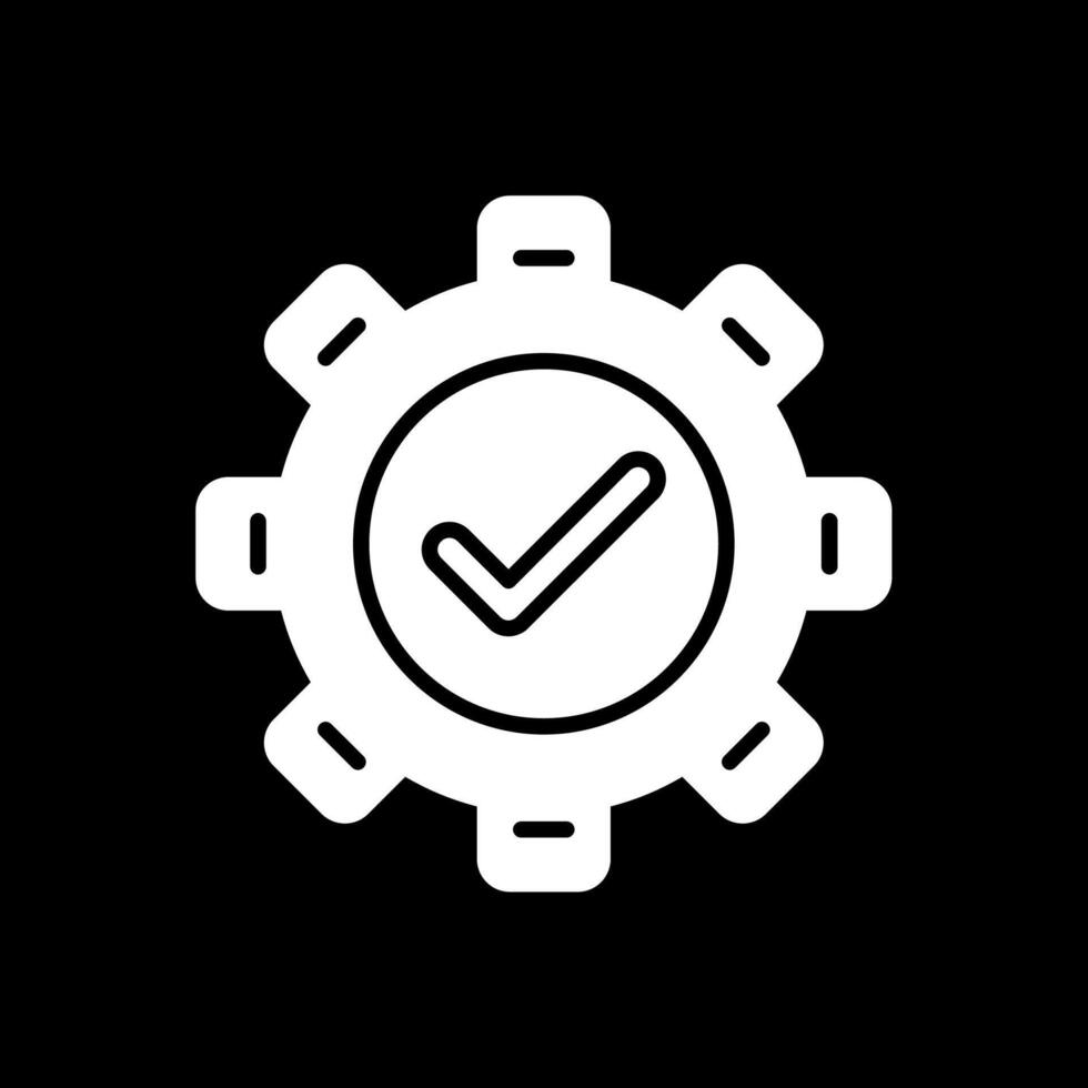 Settings Glyph Inverted Icon Design vector
