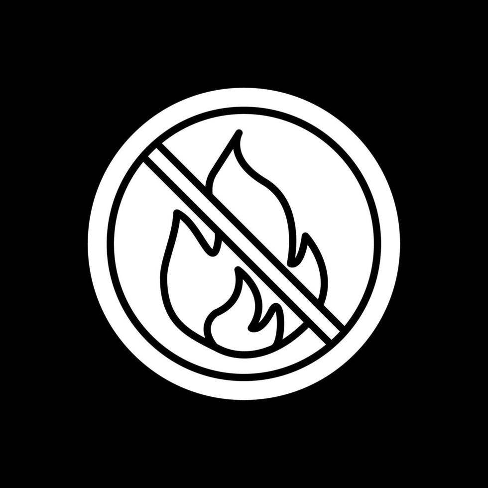 Prohibited Sign Glyph Inverted Icon Design vector