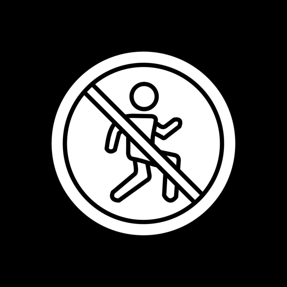 Prohibited Sign Glyph Inverted Icon Design vector
