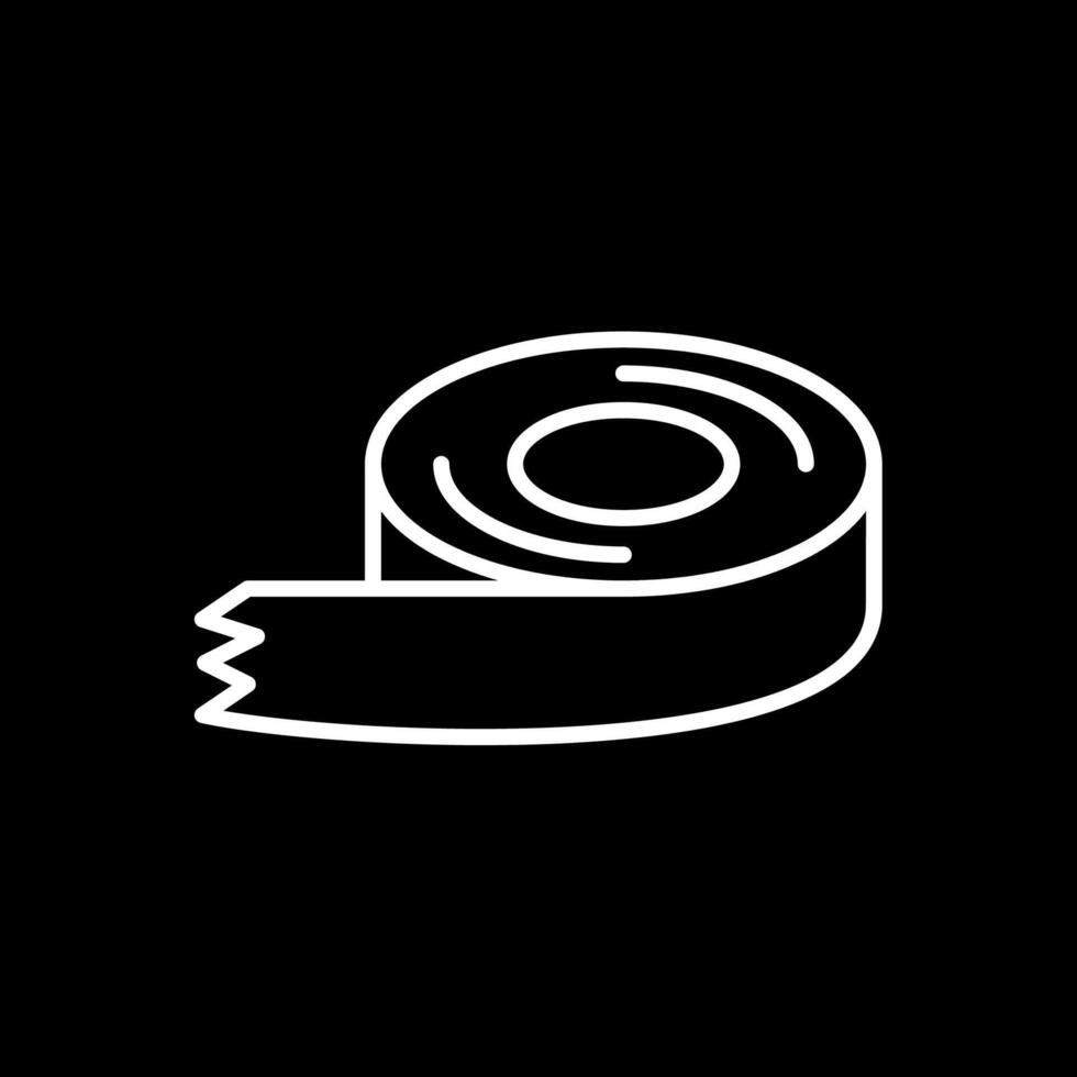 Tape Line Inverted Icon Design vector