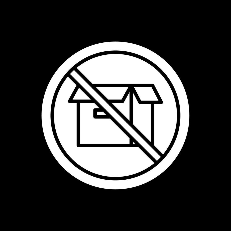 Prohibited Sign Glyph Inverted Icon Design vector