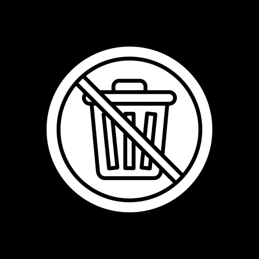 Prohibited Sign Glyph Inverted Icon Design vector
