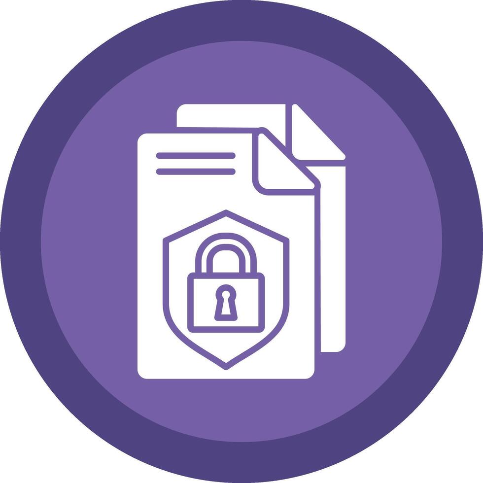 Privacy Policy Glyph Due Circle Icon Design vector