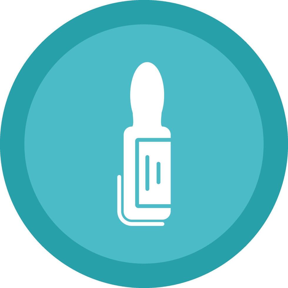 Ampoule Glyph Due Circle Icon Design vector