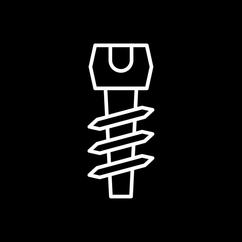 Screw Line Inverted Icon Design vector