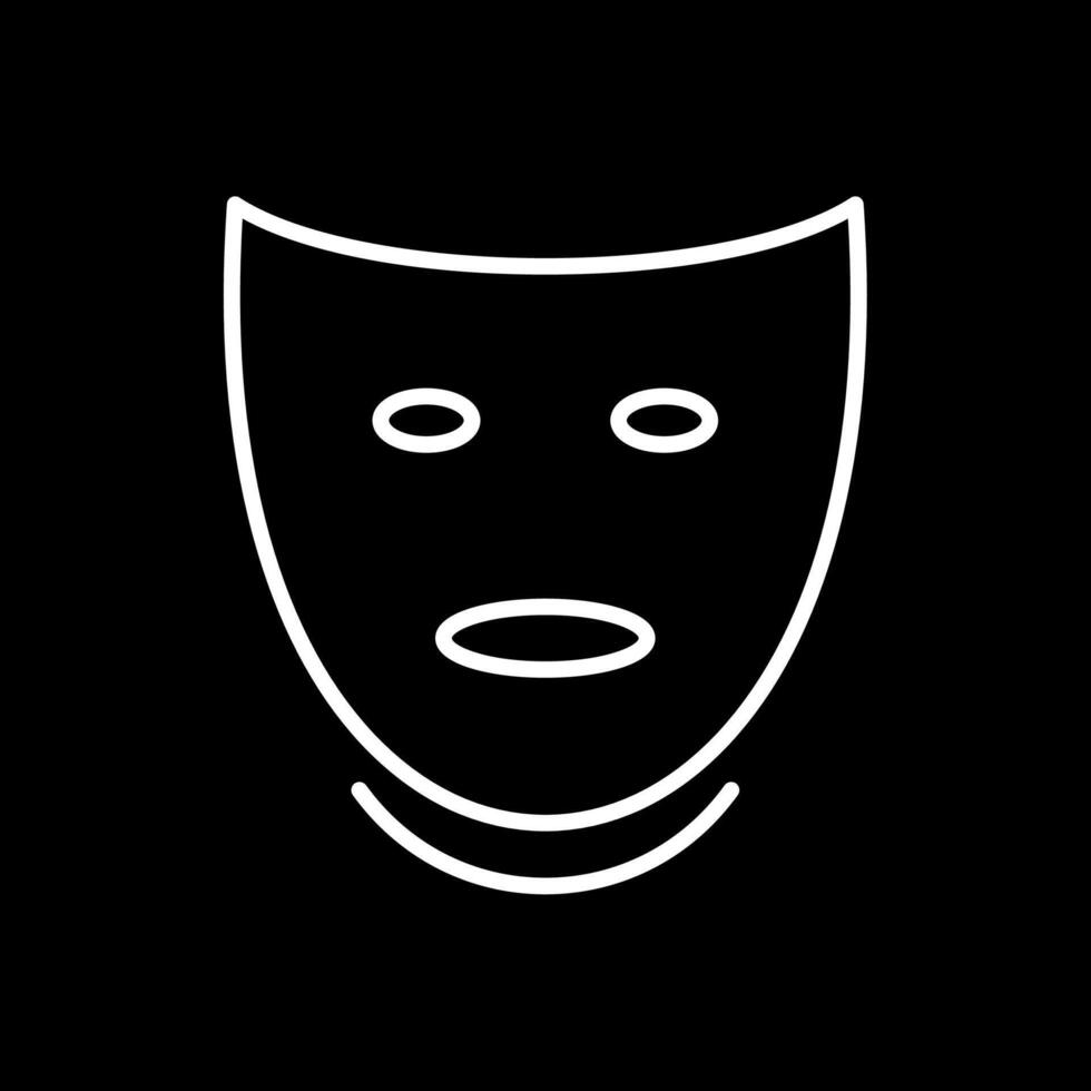 Theatre Line Inverted Icon Design vector