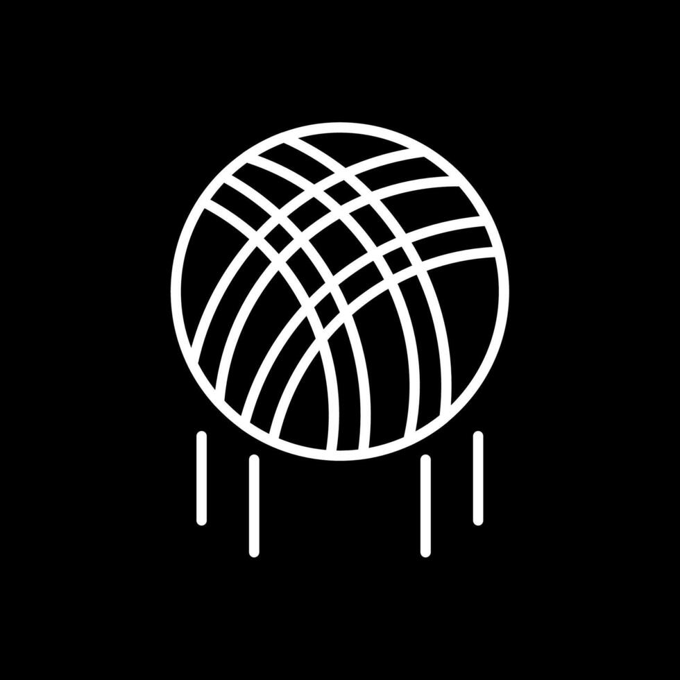 vóleibol línea invertido icono diseño vector