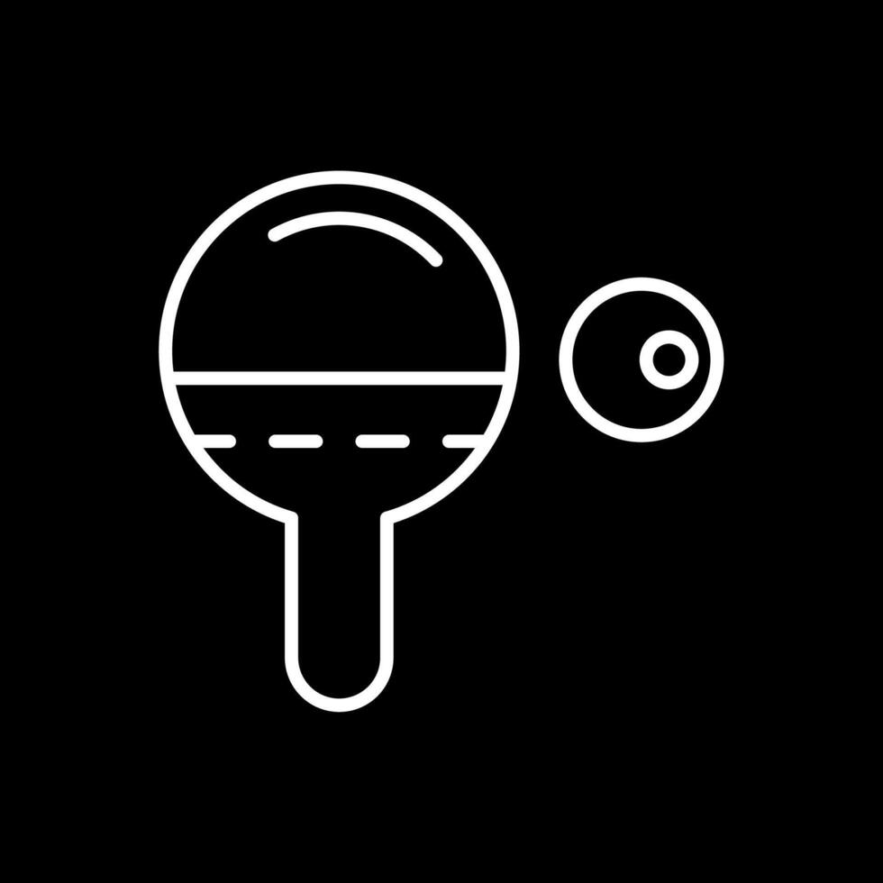 Table Tennis Line Inverted Icon Design vector