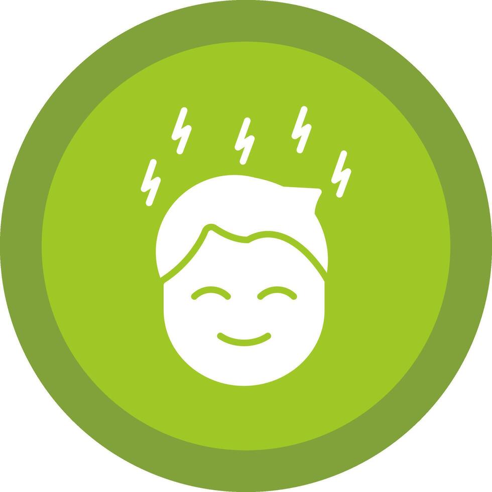 Headachie Glyph Due Circle Icon Design vector