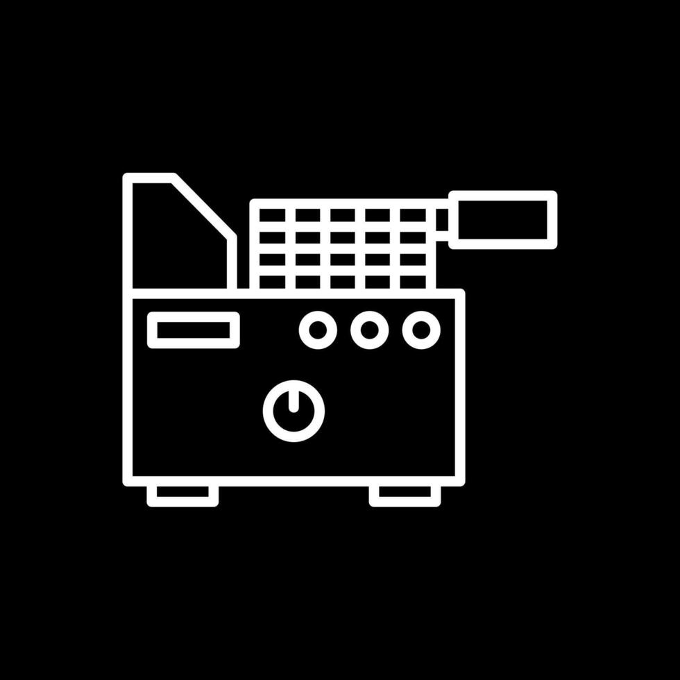 Electric Fryer Line Inverted Icon Design vector