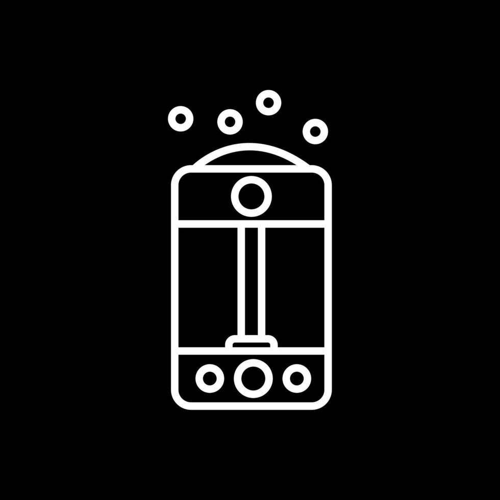 Humidifier Line Inverted Icon Design vector