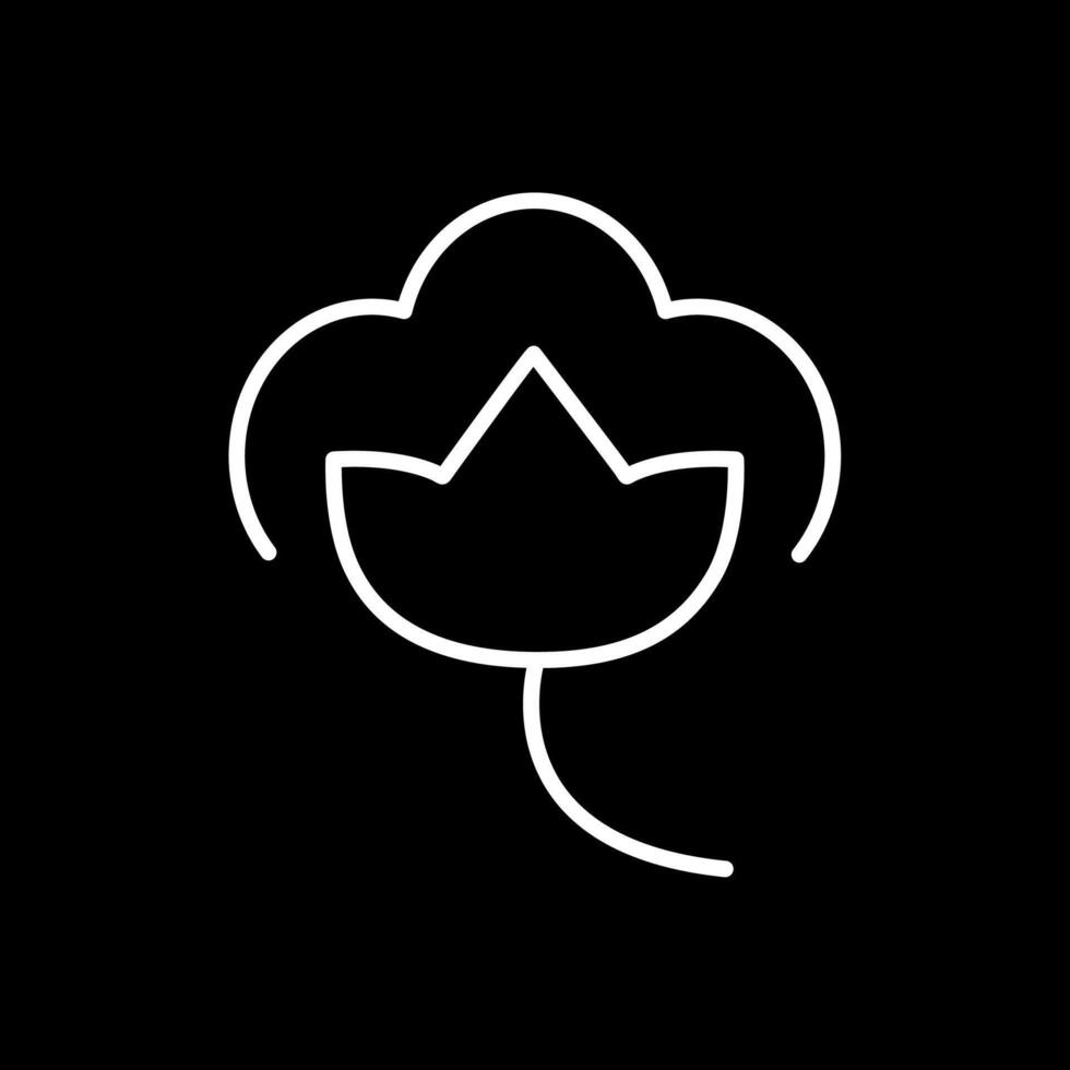 Cotton Line Inverted Icon Design vector