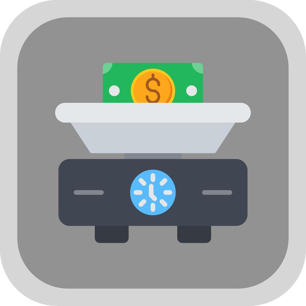 Weighing Scale Flat round corner Icon Design vector