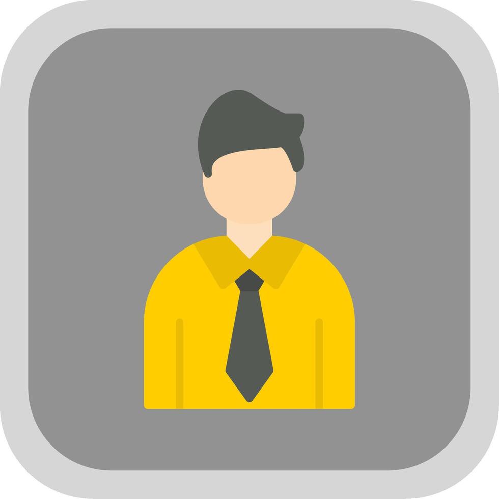 Employee Flat round corner Icon Design vector