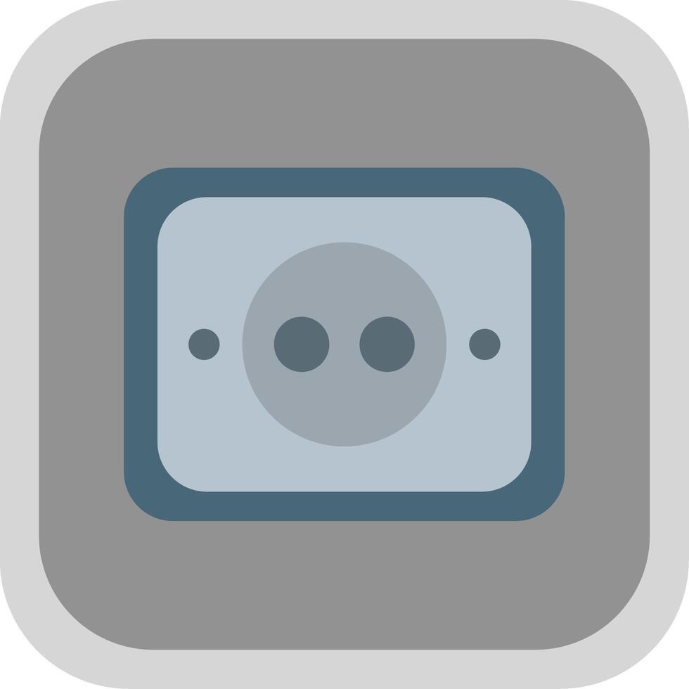 Socket Flat round corner Icon Design vector