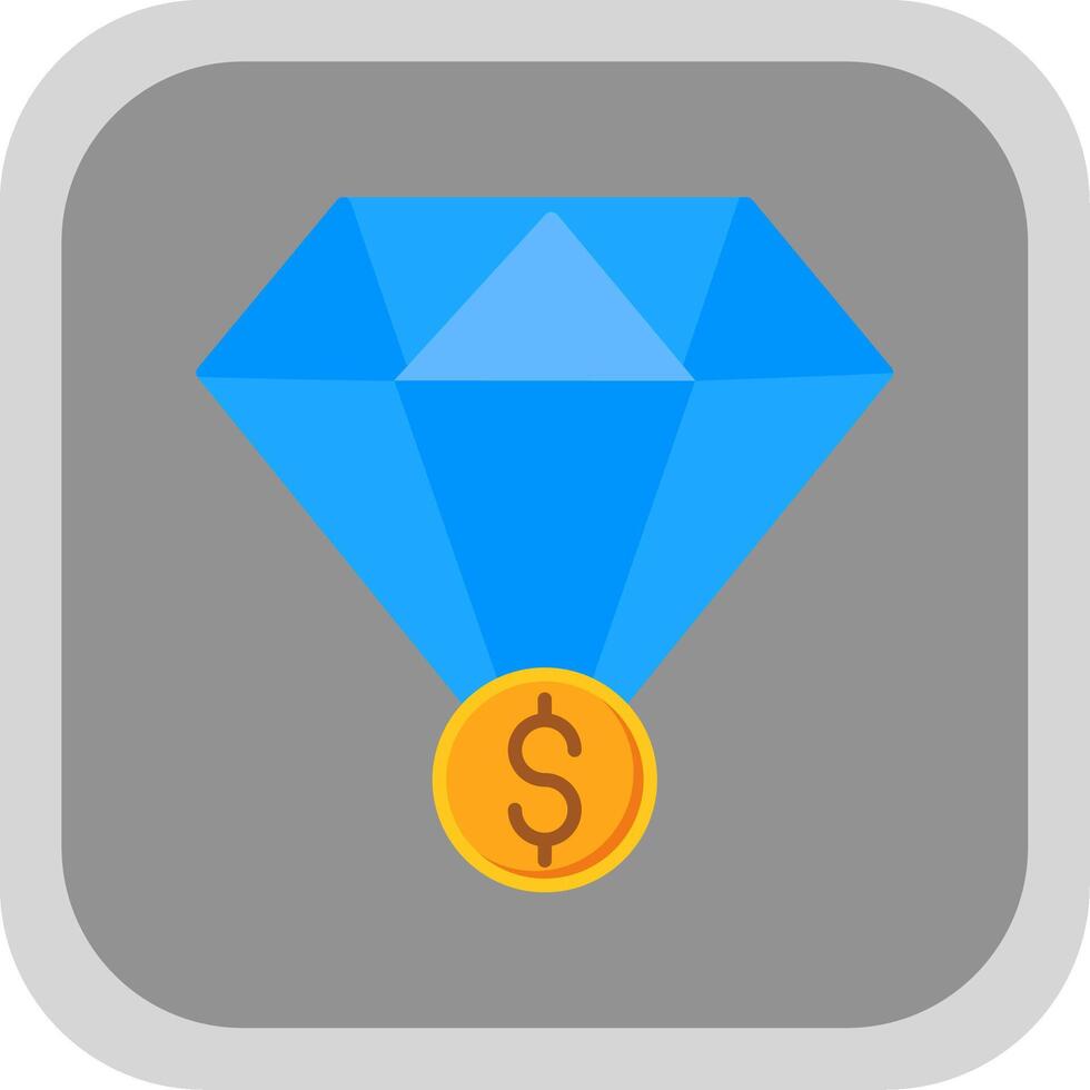 Value Flat round corner Icon Design vector