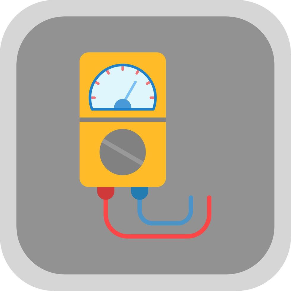 Voltage Indicator Flat round corner Icon Design vector