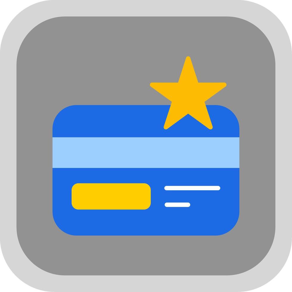 Loyalty Card Flat round corner Icon Design vector