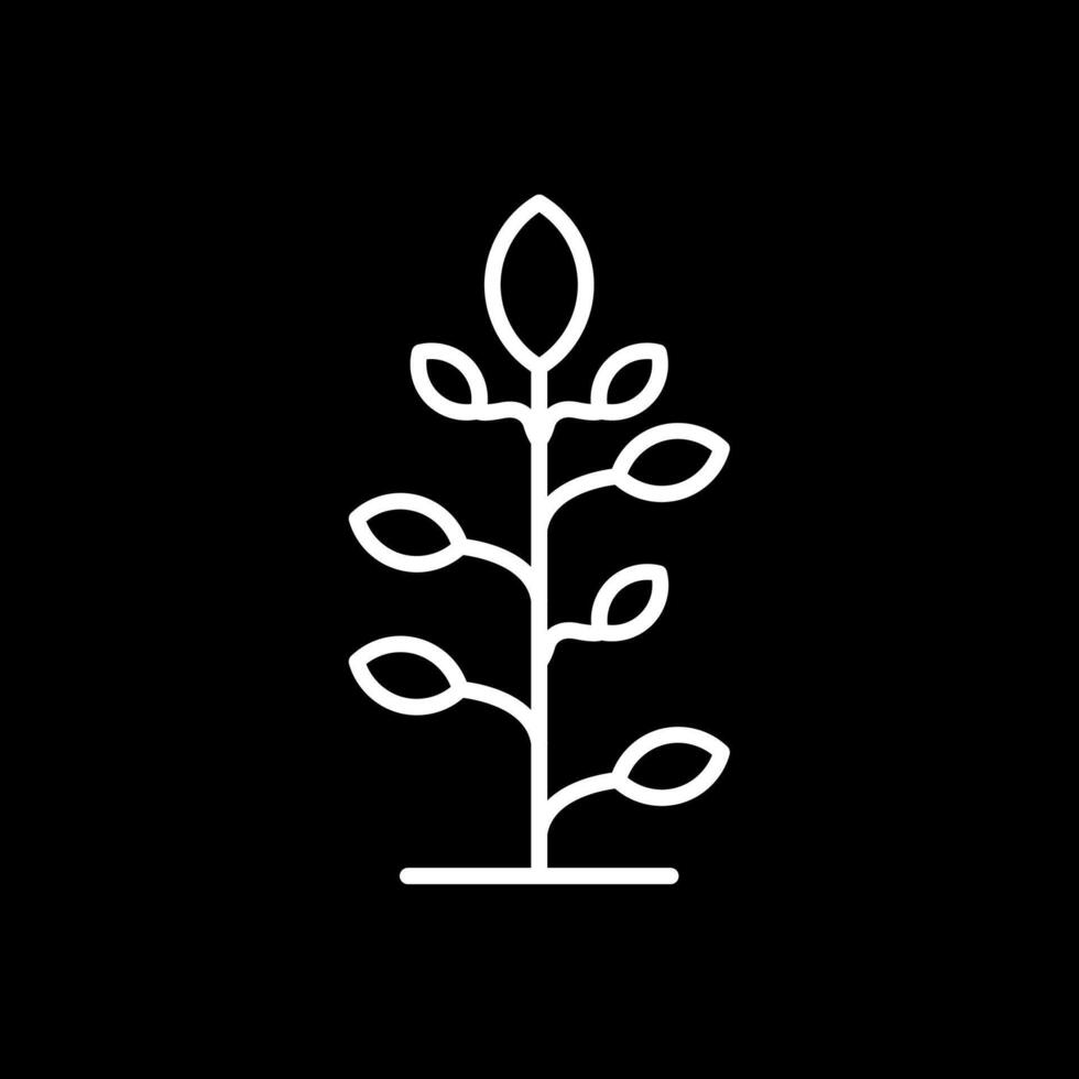 Tree Line Inverted Icon Design vector