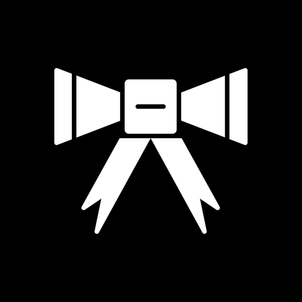 Bow Glyph Inverted Icon Design vector