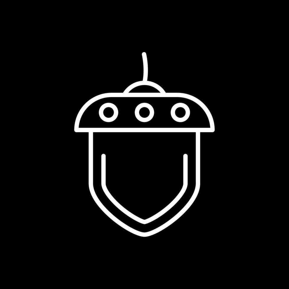 bellota línea invertido icono diseño vector