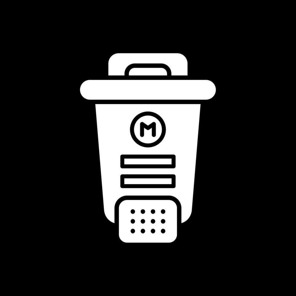 Ink Glyph Inverted Icon Design vector