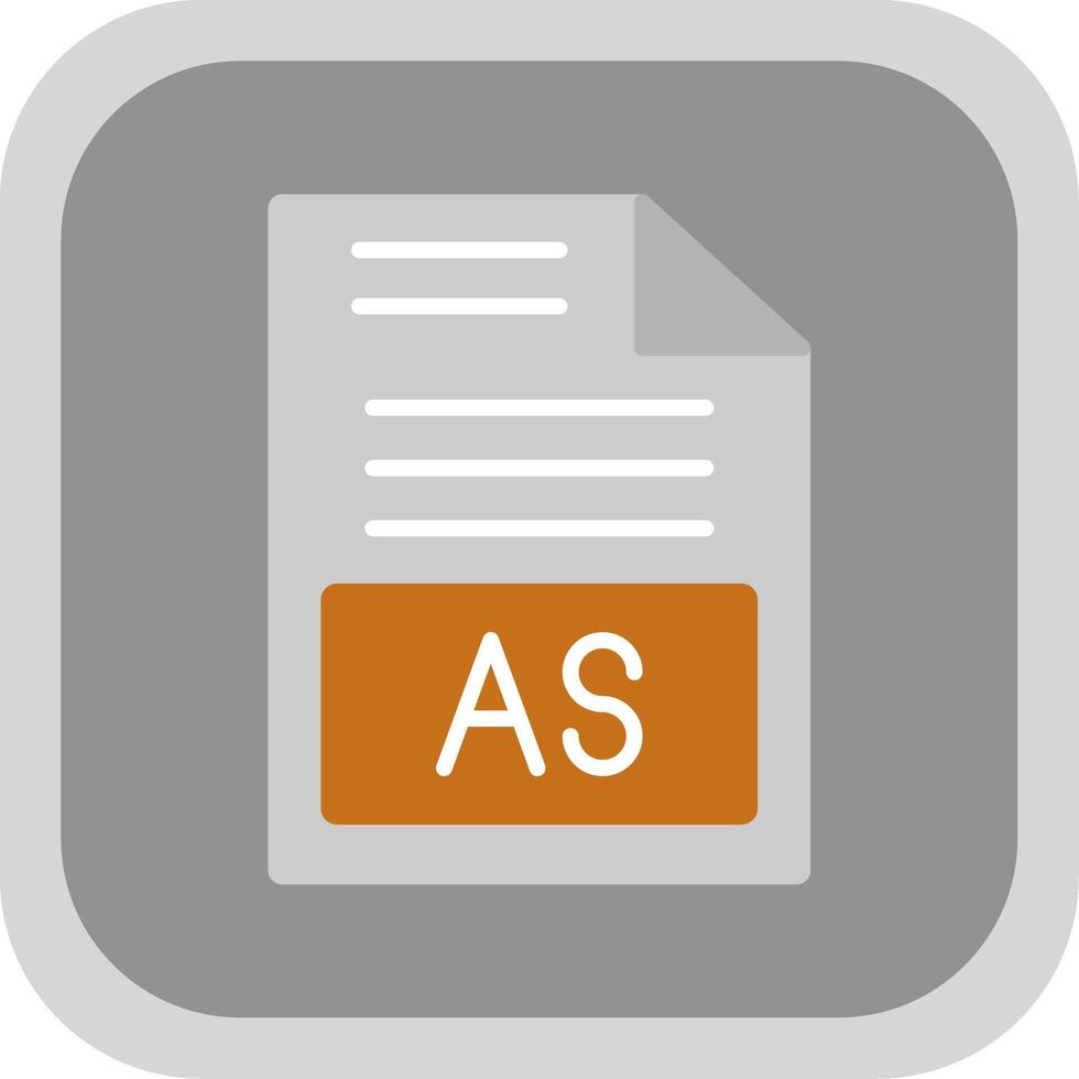 As Flat round corner Icon Design vector