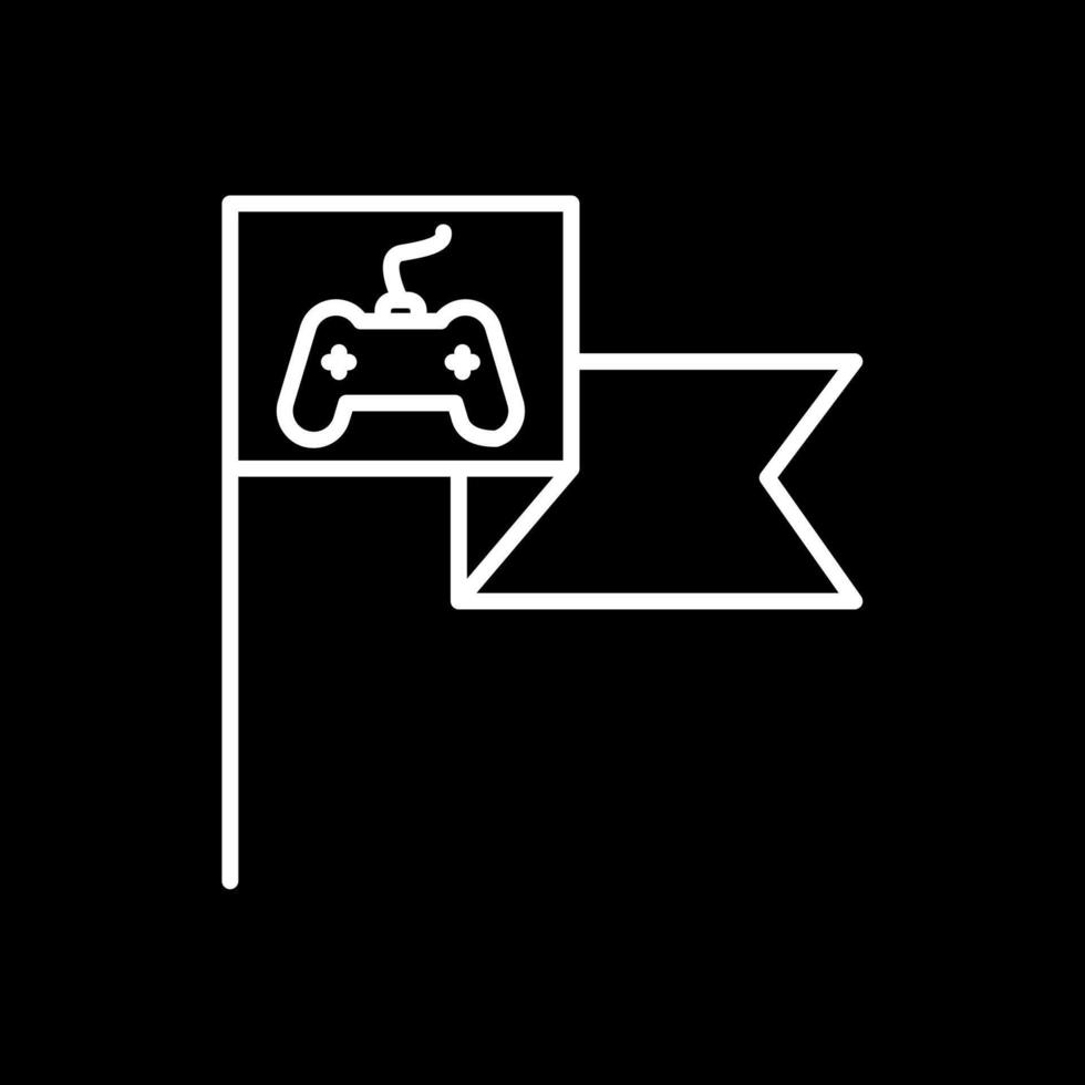 Flag Line Inverted Icon Design vector