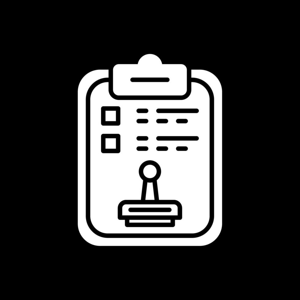 Stamp Glyph Inverted Icon Design vector