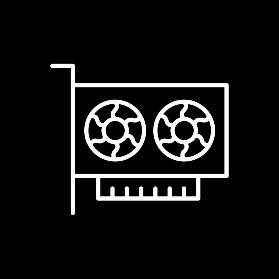 Gpu Line Inverted Icon Design vector