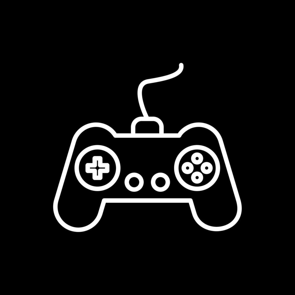 Gamer Line Inverted Icon Design vector