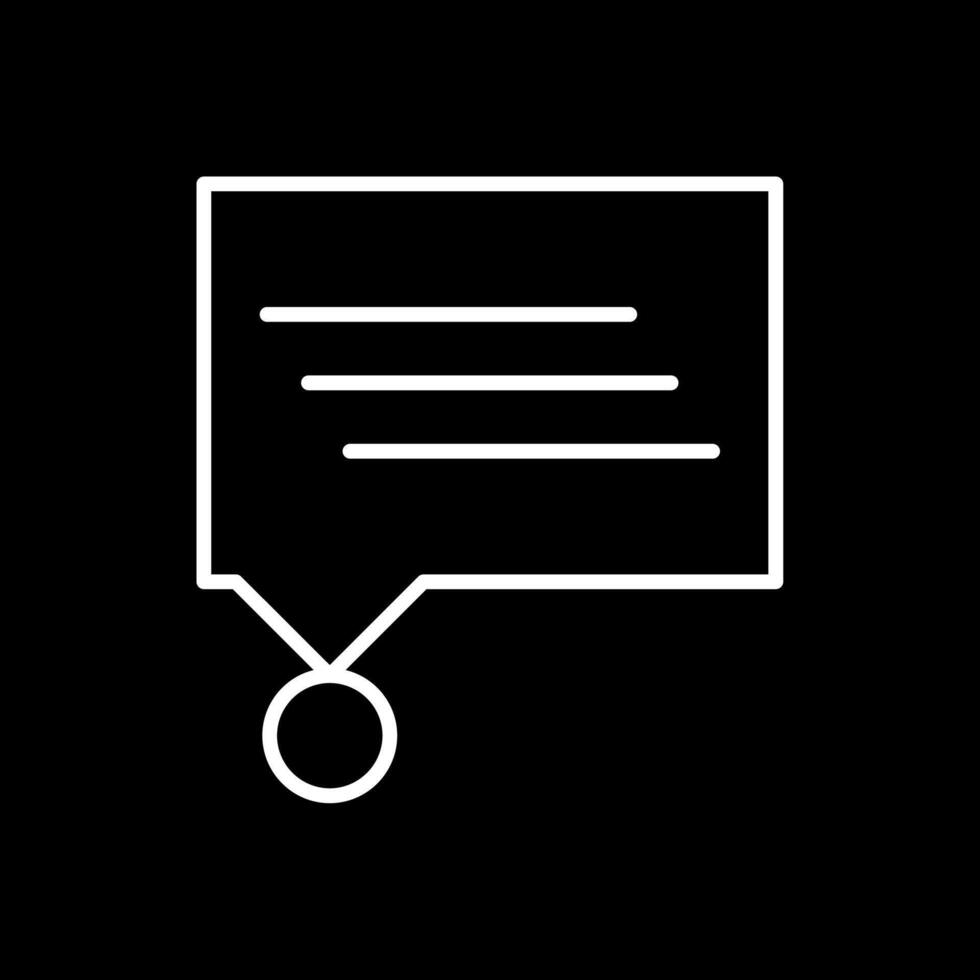 Message Line Inverted Icon Design vector