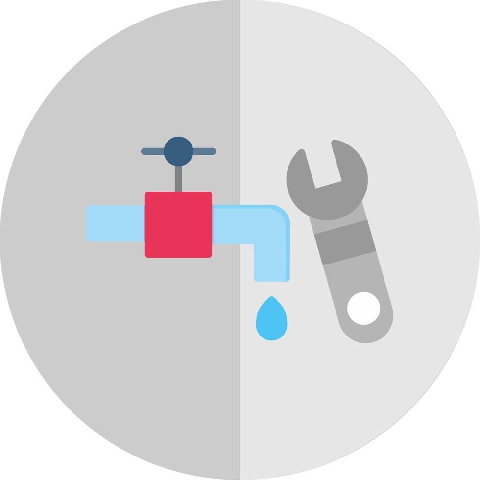 Plumbing Flat Scale Icon Design vector