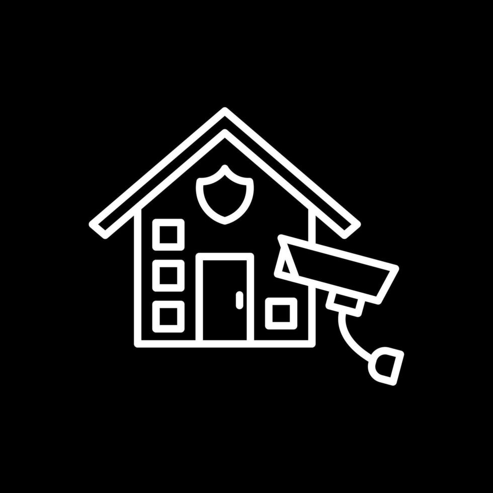 House Line Inverted Icon Design vector