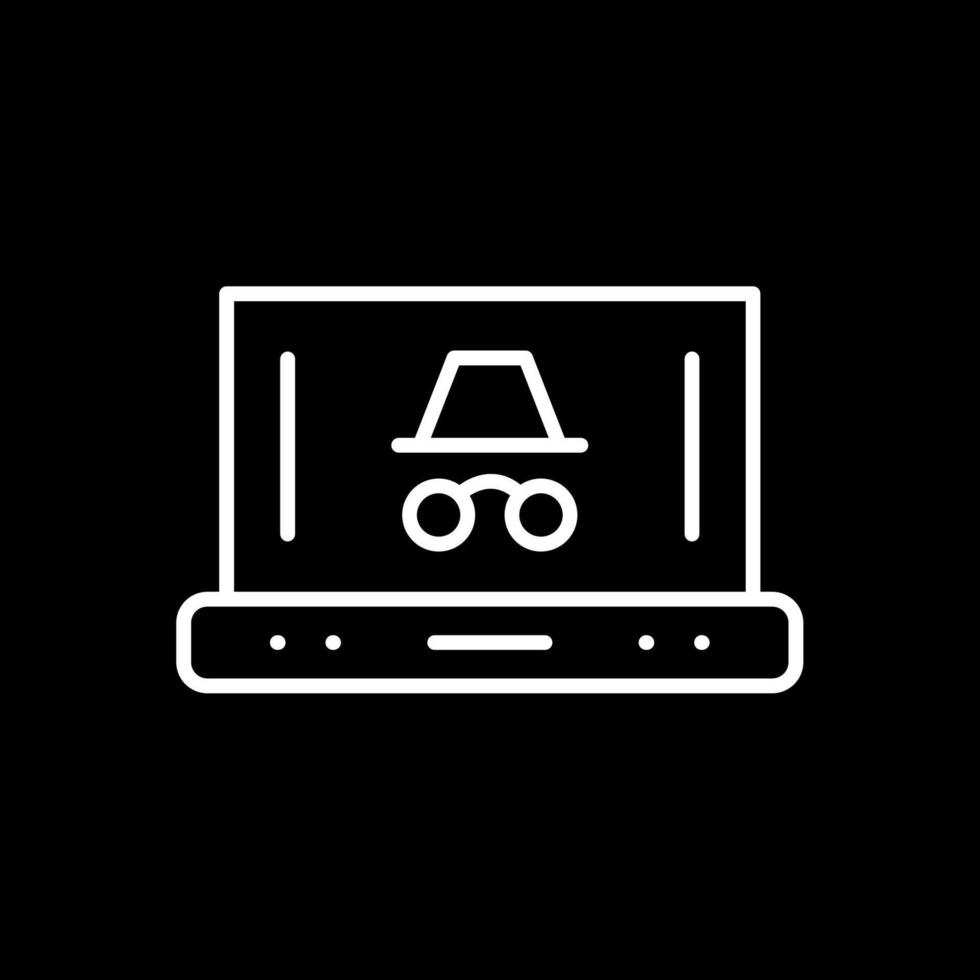 Spy Line Inverted Icon Design vector