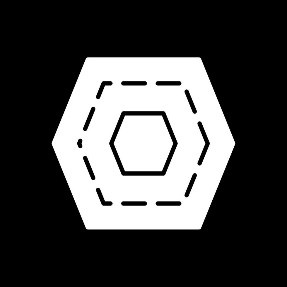 Nut Glyph Inverted Icon Design vector