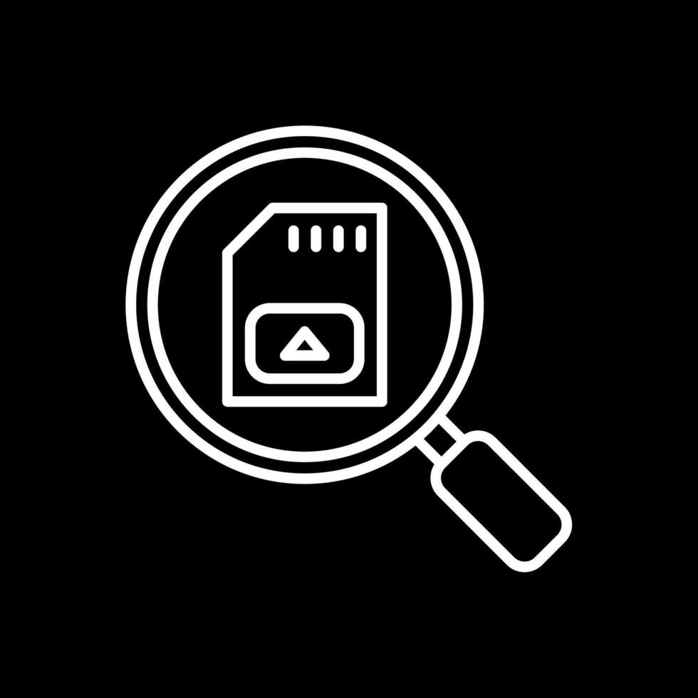 Sd Card Line Inverted Icon Design vector