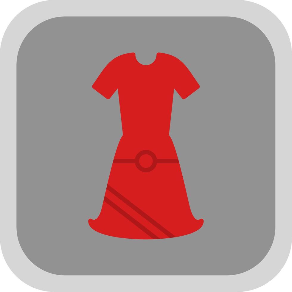 Dress Flat round corner Icon Design vector