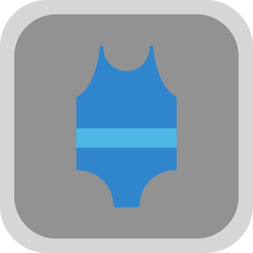 Swimsuit Flat round corner Icon Design vector