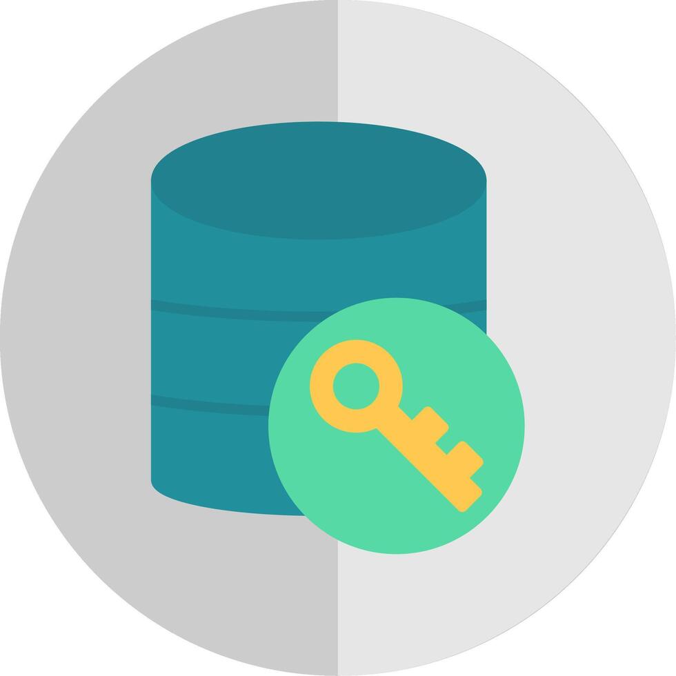 Database Encryption Flat Scale Icon Design vector