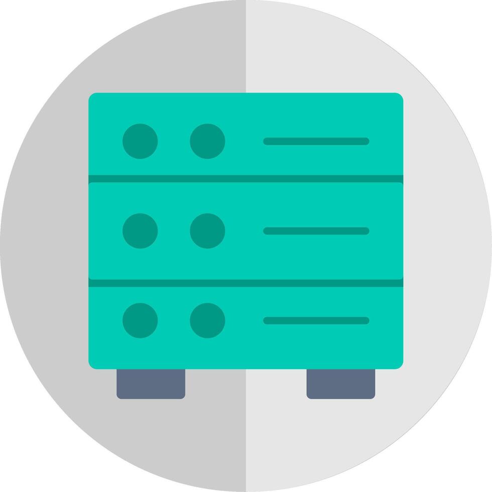 Database Center Flat Scale Icon Design vector